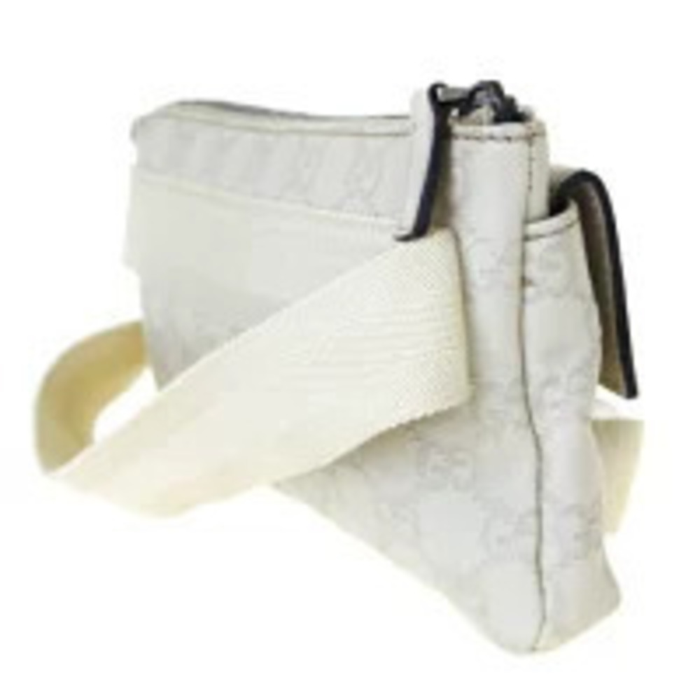 Gucci GG Waist Pouch Clutch Bag White Leather - Picture 4 of 7